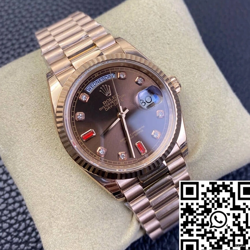 Day Date Rose Factory EW Rolex Gold 118235 1120